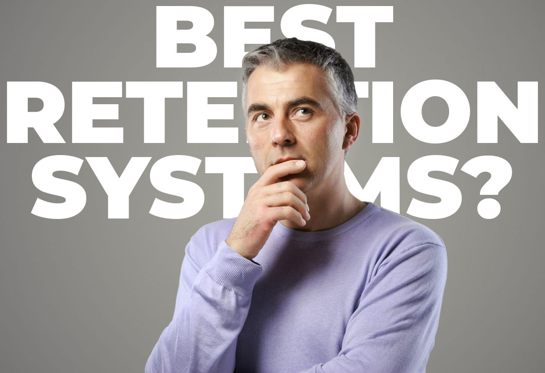 man thinking about best retention systems